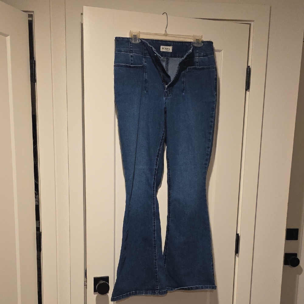 Maurices Blue Flare Wide Leg Jeans